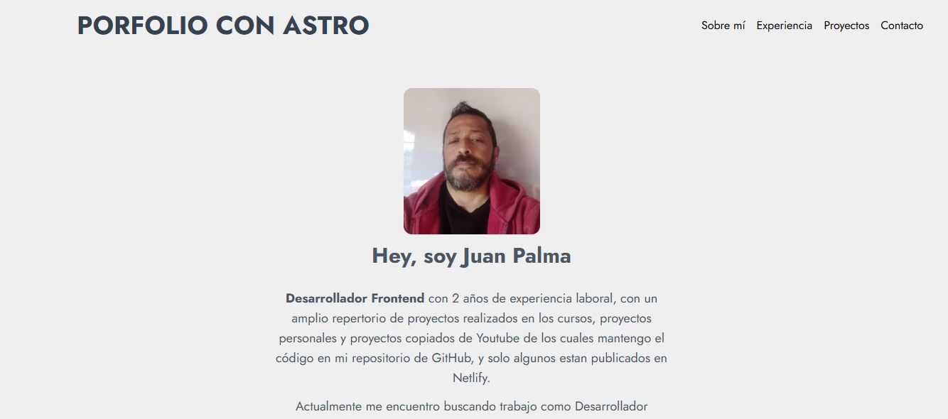 Portafolio con Astrojs